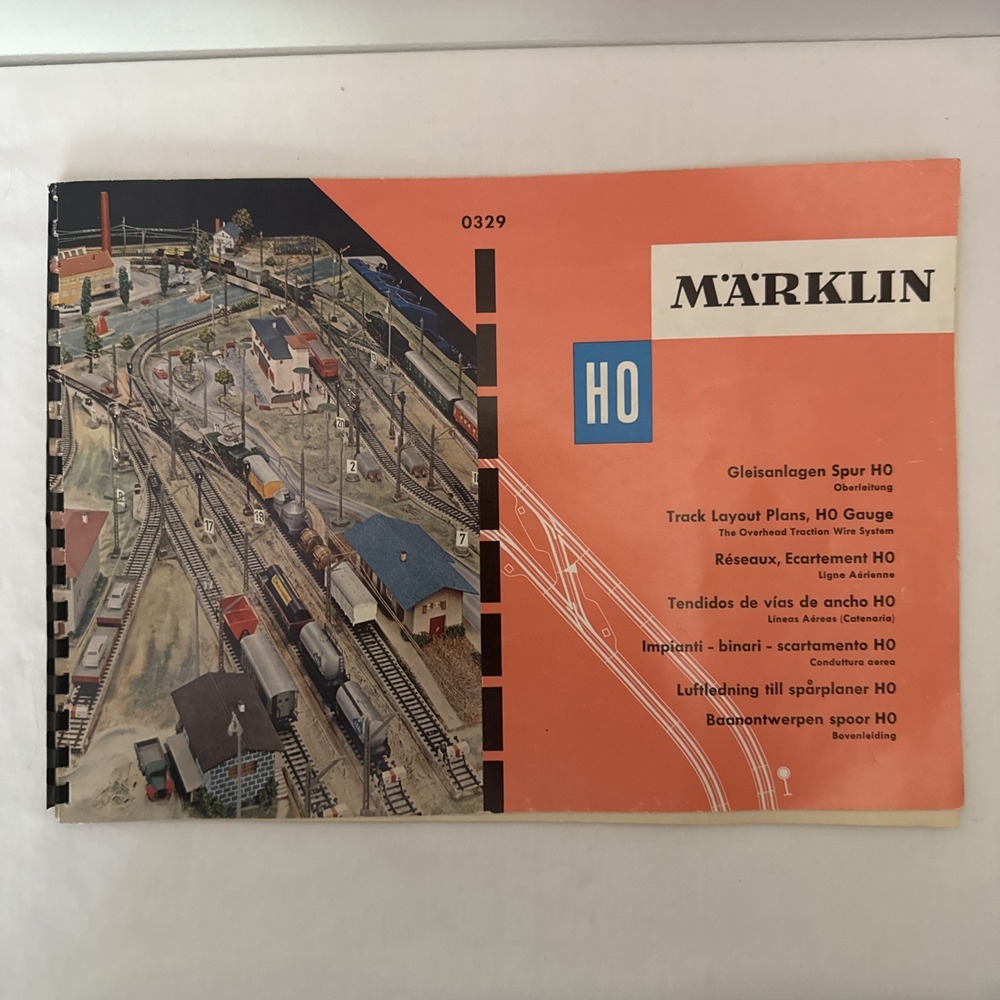 Vintage Marklin HO Gauge Track Layout Plans Book 0329 Model Train Catalog 1960s